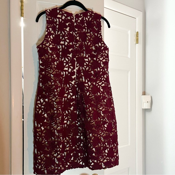 🥀 J. Crew Collection Burgundy Floral Mini Formal Dress - Picture 6 of 8
